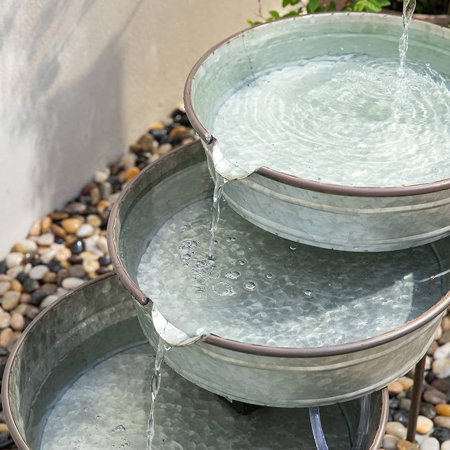 Glitzhome GH10776 Outdoor 3-Tier Metal Garden Tools Faucet